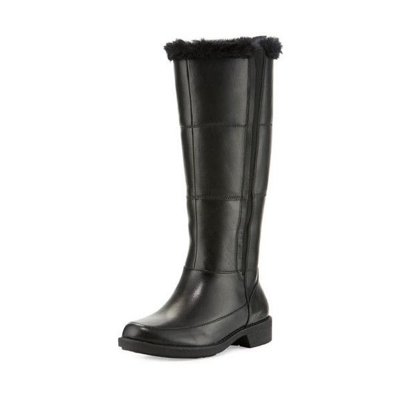 Taryn Rose Abbott Mid Calf Leather Shearling Riding Equestrian Boot Size 6M - Picture 1 of 3